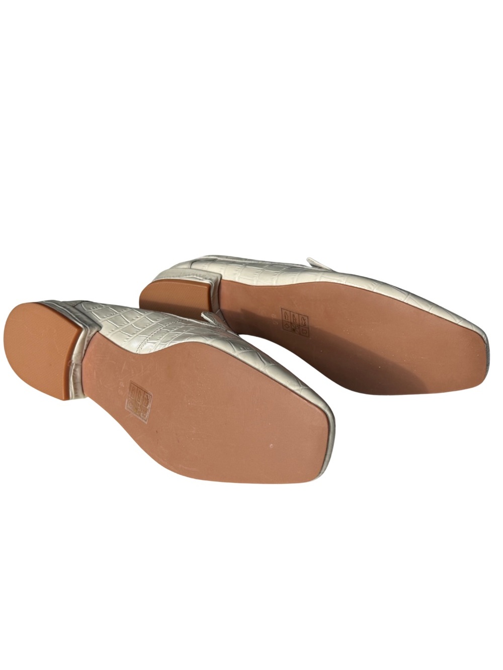 Jeffrey Campbell Women’s Cream Croc-Embossed Loafers - Picture 7 of 8